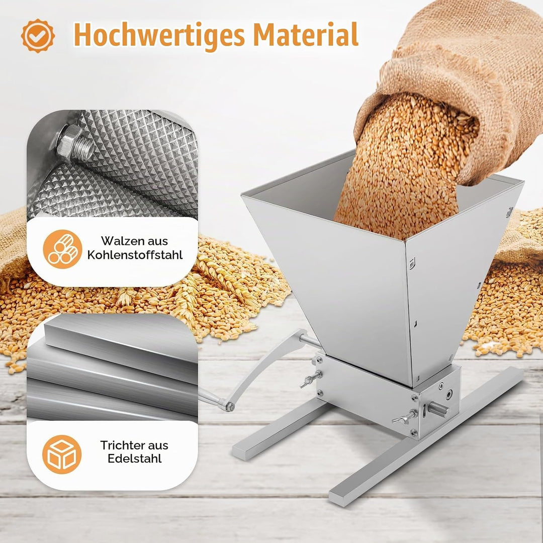 MINRS 4L Manuelle Getreidemühle Malzmühle Schrotmühle Barley Manuelle Verstellbare Getreidemühle Ede