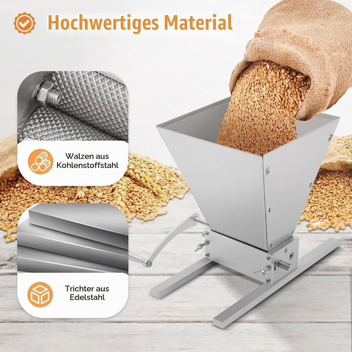 MINRS 4L Manuelle Getreidemühle Malzmühle Schrotmühle Barley Manuelle Verstellbare Getreidemühle Ede