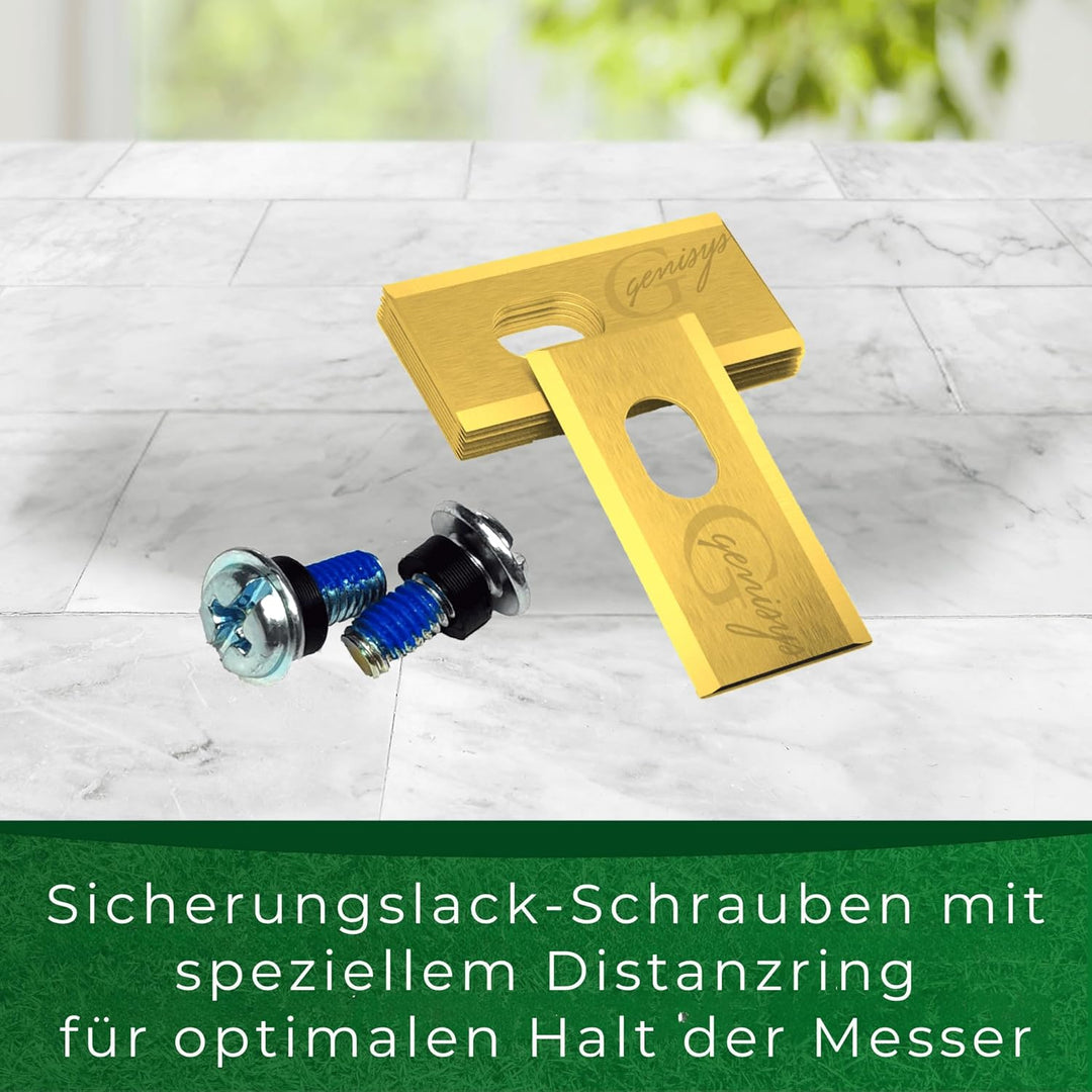 Titan Messer kompatibel mit Dreame A1 A2 Mova Mähroboter Ersatz Klingen - LongLife Edelstahl [bruchs