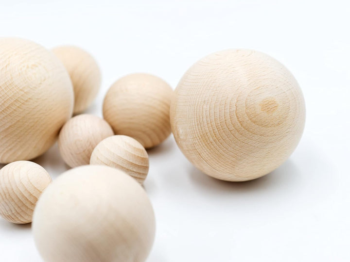 JOWE Holzkugel 25mm aus Buche ohne Bohrung 50 Stück - Kugel aus Holz ohne Loch made in Austria Durch