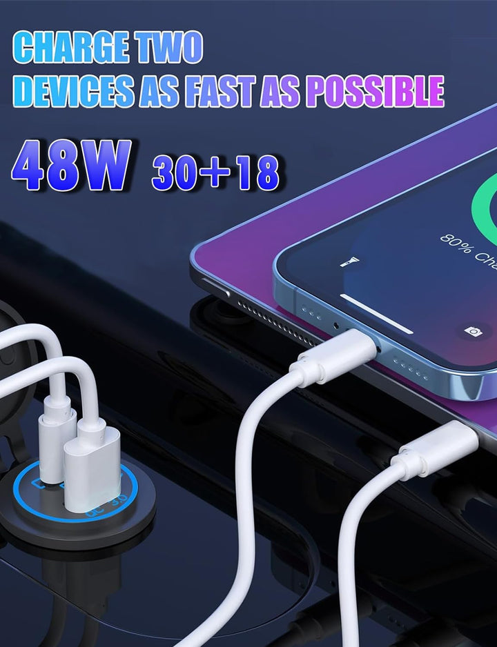 DIN Power Stecker USB C Steckdose Adapter Stecker auf USB Adapter Dual QC 3.0 Motorrad Wasserdicht f