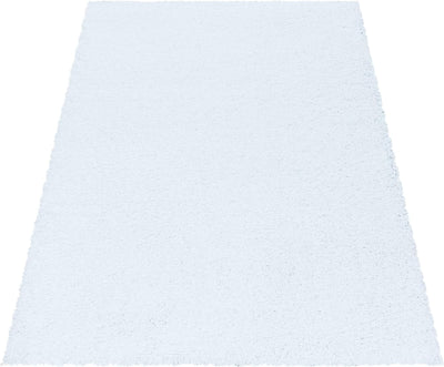 Homebyhome Shaggy Teppich Wohnzimmer Flauschiger Teppich Gross 300x400 cm Weiss Einfarbig - Hochflor