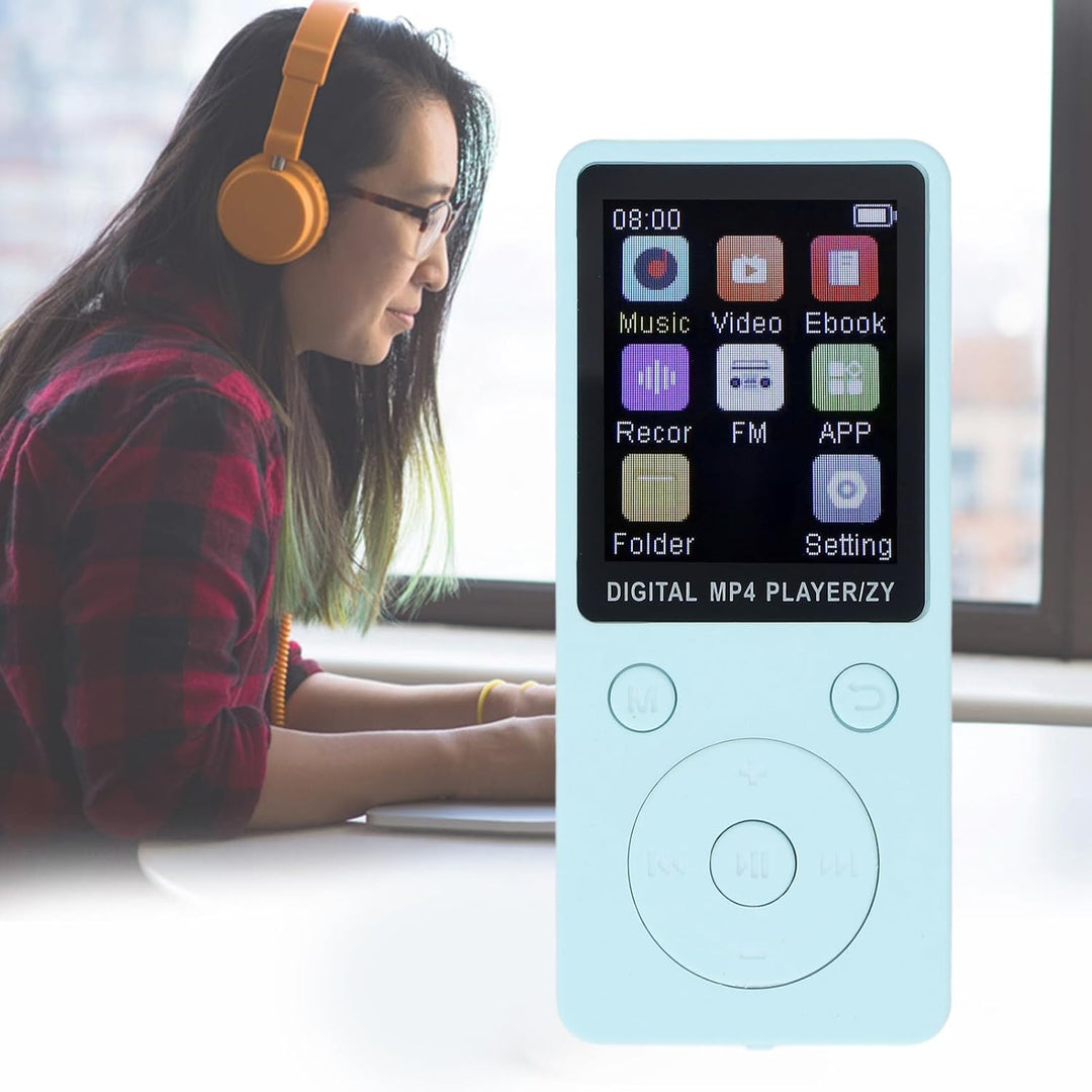 MP3-Player mit Bluetooth, HiFi-Sound, 1,8-Zoll-Bildschirm, Tragbarer Musik-Player mit Kopfhörern, Ra