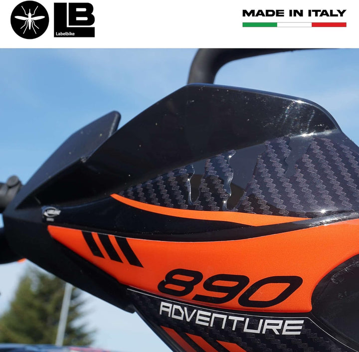 labelbike - 3D Handschutz Schutz Aufkleber für Motorräder kompatibel mit KTM 890 Adventure 2021-2022