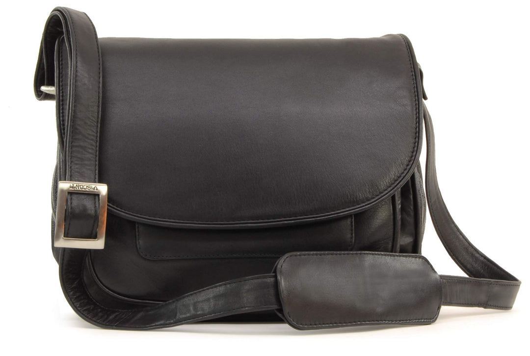 VISCONTI - Leder - Damenhandtaschen/Satteltasche/Handtasche/Umhängetaschen - mit Überschlag - ATLANT