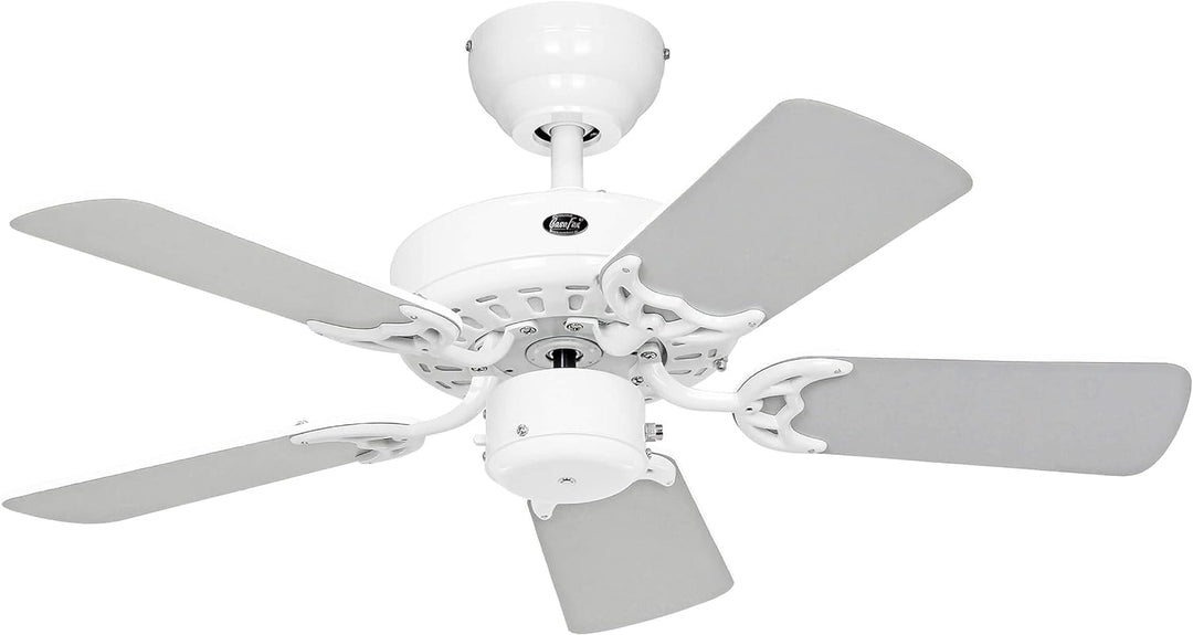kaiserkraft | Deckenventilator CLASSIC ROYAL | Rotorblatt-Ø 750 mm | Lack weiss