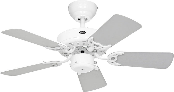 kaiserkraft | Deckenventilator CLASSIC ROYAL | Rotorblatt-Ø 750 mm | Lack weiss