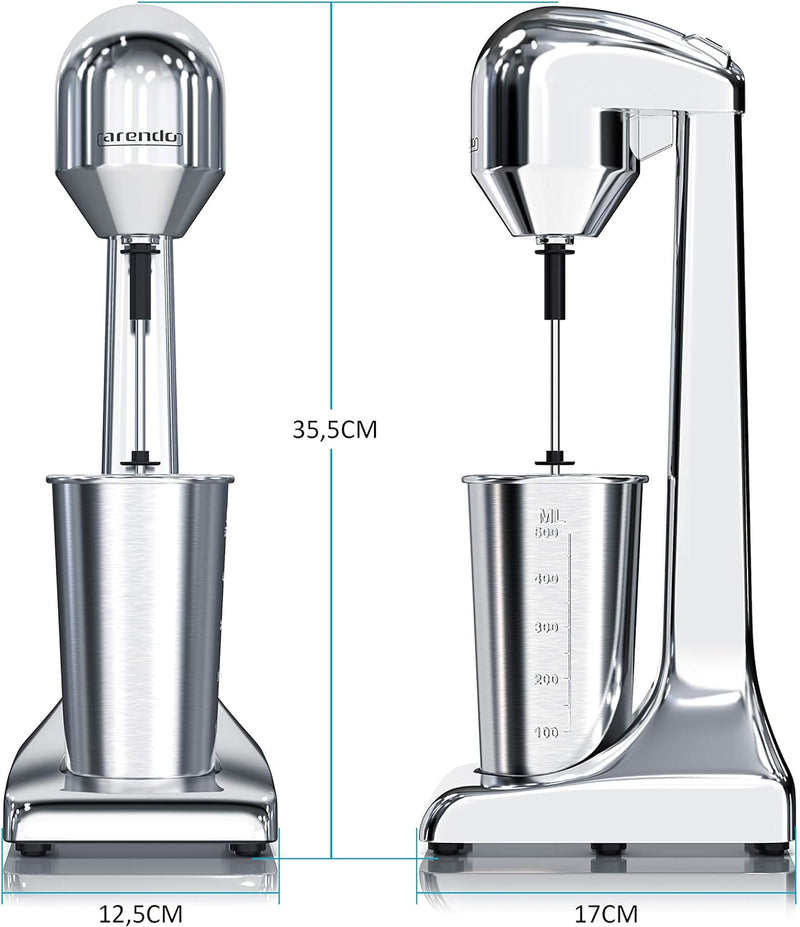 Arendo - Drink Mixer - Eiweiss Shaker - Getränkemixer - elektrischer Standmixer - 500 ml Becher - 22