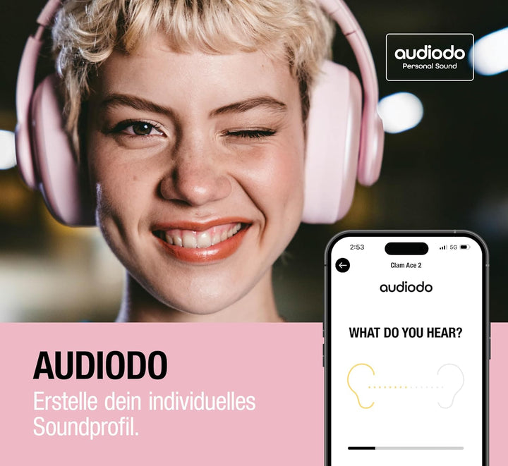 Fresh 'n Rebel Clam Ace 2, ANC-Kopfhörer, Hybrid Active Noise Cancelling, Ambient-Sound-Modus, Multi