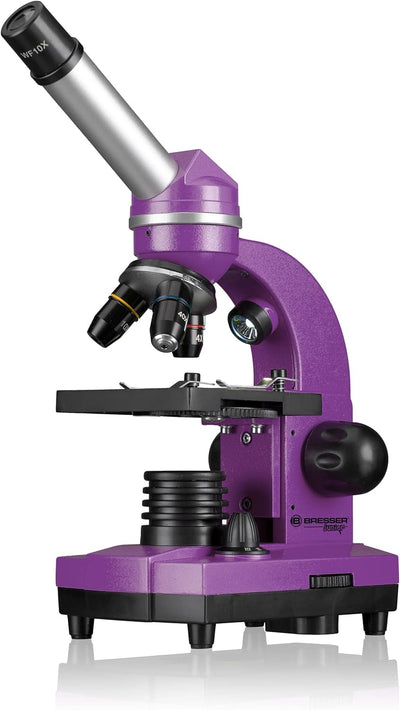 Bresser Junior Schülermikroskop BIOLUX SEL mit Smartphonehalter, reichhaltigem Zubehör und Barlow-Zo