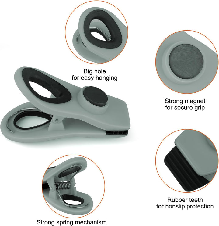 TACGEA Chip-Clips, magnetische Beutelklammern mit luftdichtem Verschluss zur Aufbewahrung von Lebens