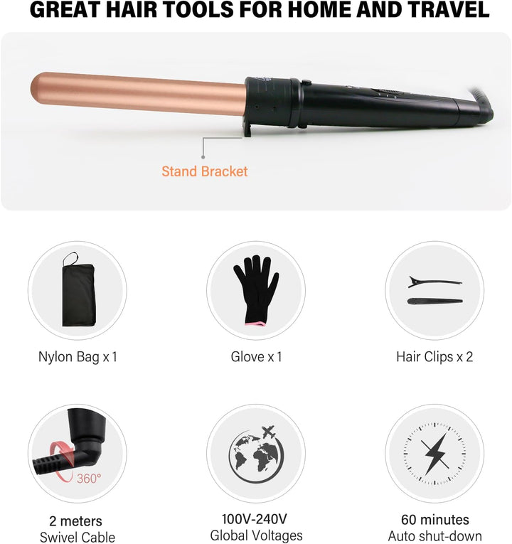 5 in 1 Lockenstab Set Grosse Locken Einstellbare Temperatur Keramikbeschichtung Multifunktions Austa