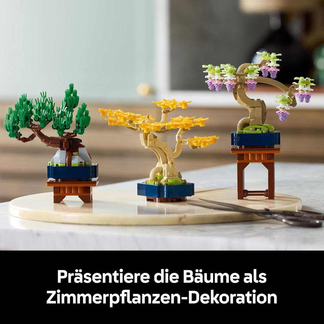 LEGO Botanicals Mini-Bonsais - Bonsai zum Bauen & Ausstellen - Kreative Deko Blumen - Ginkgo, Schwar
