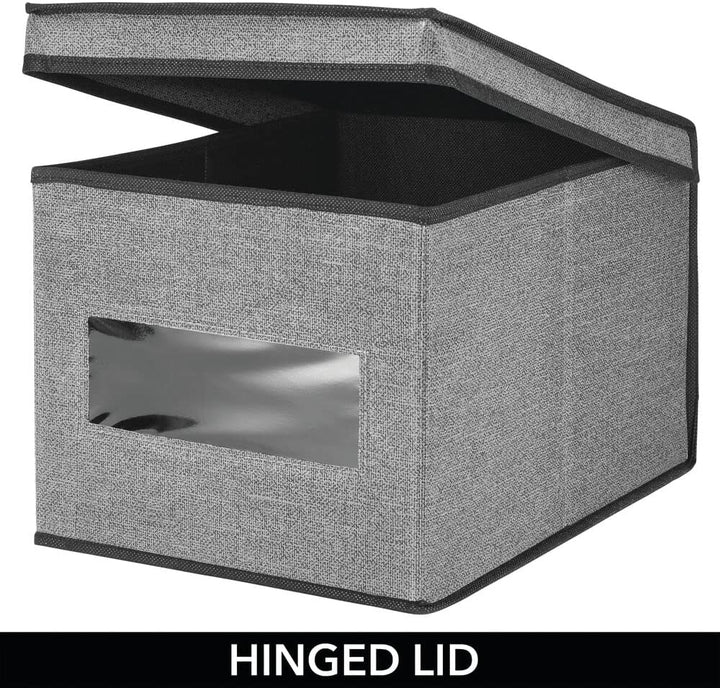 mDesign Stoffbox im 6er-Set – Aufbewahrungsbox aus Stoff – ideal zur Ablage von Kleidung und als Sch