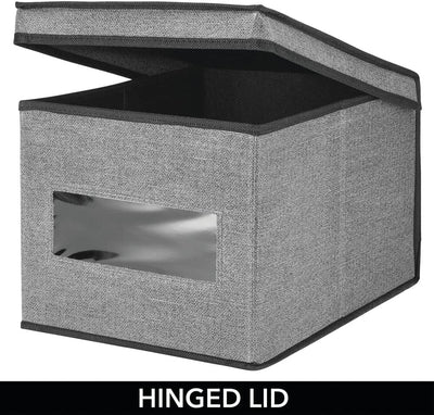 mDesign Stoffbox im 6er-Set – Aufbewahrungsbox aus Stoff – ideal zur Ablage von Kleidung und als Sch