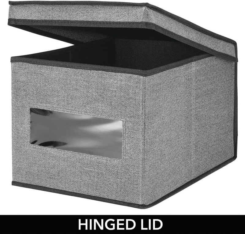 mDesign Stoffbox im 6er-Set – Aufbewahrungsbox aus Stoff – ideal zur Ablage von Kleidung und als Sch