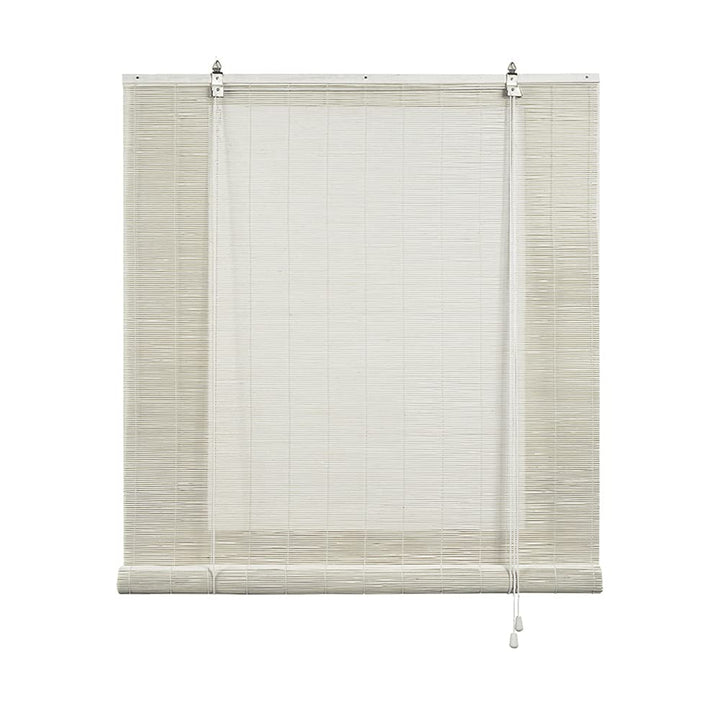 Estores Basic, Bambus-Jalousie, Weiss, Kreide, 90 x 175 cm, Rollos für Fenster