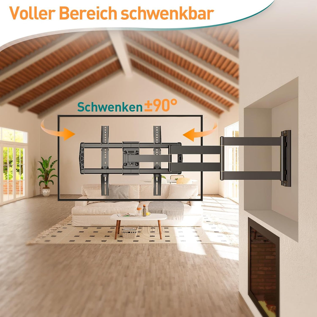 ELIVED 762 mm lange TV-Wandhalterung für die meisten 107,7-190,5 cm (42-75 Zoll) Fernseher, lange Ve