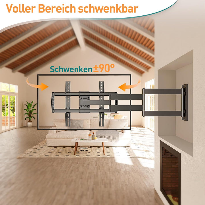 ELIVED 762 mm lange TV-Wandhalterung für die meisten 107,7-190,5 cm (42-75 Zoll) Fernseher, lange Ve