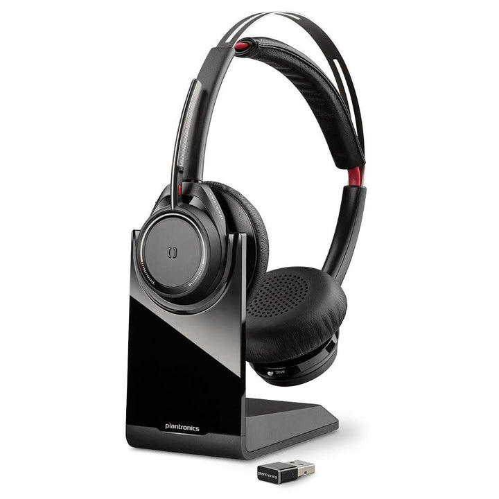 Plantronics Both Ear Headband with Clip with Voyager Focus Charging Station (B825)