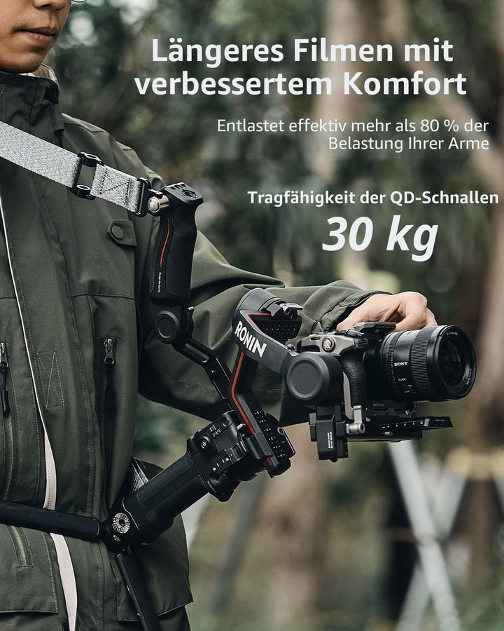 SMALLRIG RS3 RS2 Gewichtsreduzierender Schultergurt Shoulder Strap kompatibel mit Sling-Griff für DJ