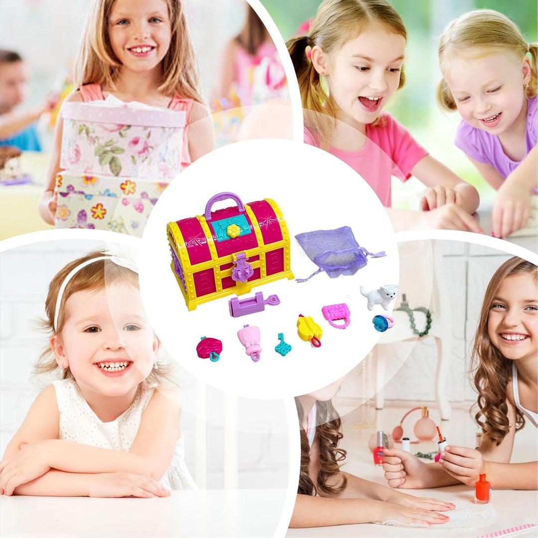 Schmuckschatulle für Mädchen, Schatzkiste für Kinder | Schmuck-Organizer - Schatz Schmuckschatulle S