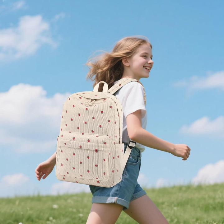 Schulrucksack Mädchen Teenager Damen Schultasche Rucksack Set Schulranzen für Mädchen Schule 3-teili