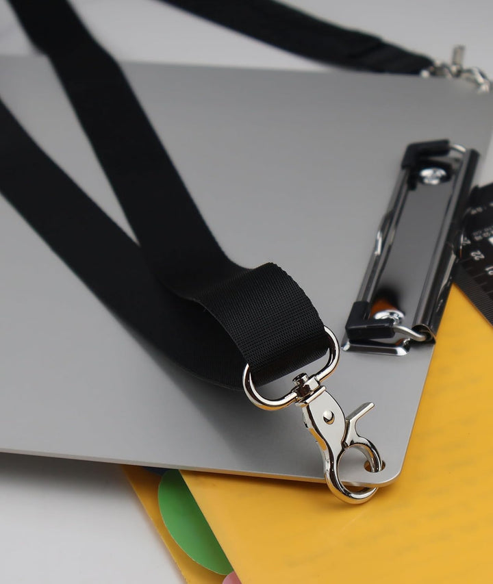Aluminium-Klemmbrett, A4-Grösse (24,1 x 32,4 cm), zwei Clip-Klemmbretter mit 160 cm verstellbarem Sc