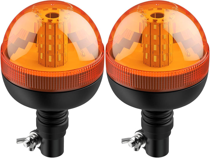 AUTOUTLET 2X Rundumleuchte, 40 LED Warnleuchten Amber Rundumkennleuchte Blinkleuchte 12V/24V, mit 3