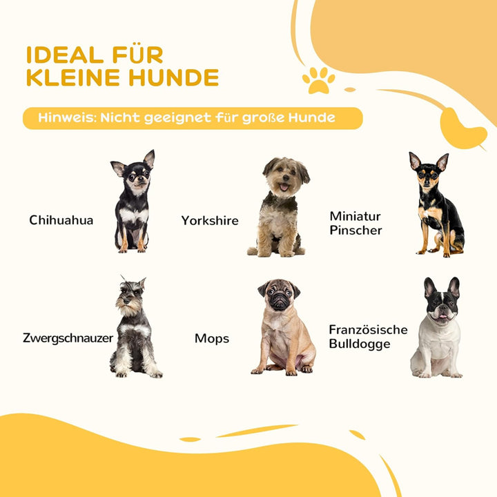 PawHut Absperrgitter Hund 3-teilig, 154,5 x 61 cm Faltbar Hundegitter mit Tür, Türschutzgitter mit 2