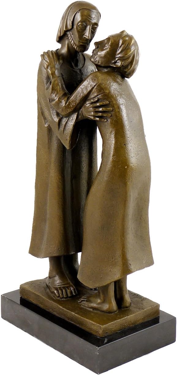 Das Wiedersehen (1930) - Ernst Barlach Skulptur - 100% Bronze - Christus und Thomas - Wohndeko Desig