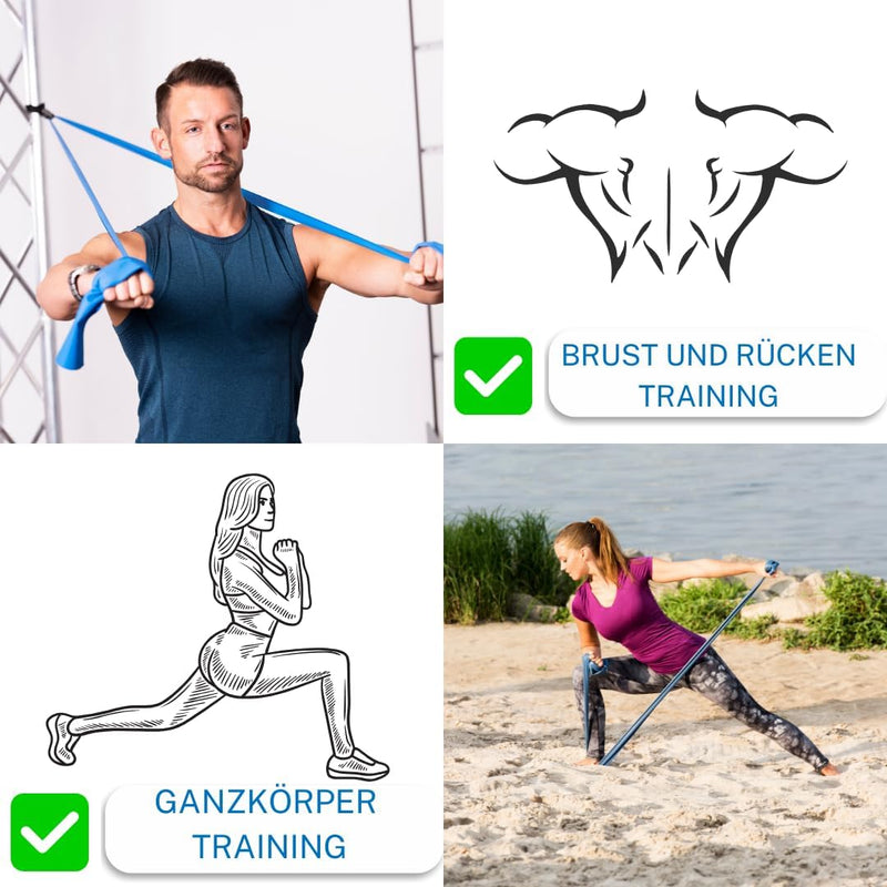 TheraBand Original Fitnessband – 2,5m Resistance Band für Ganzkörpertraining, Kraft & Flexibilität –