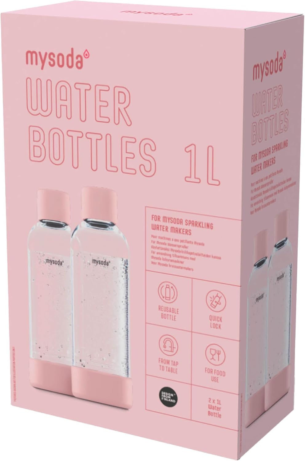 Mysoda: Wasserflasche für Wassersprudler, BPA-freies Plastik, mit "Quick-Lock" Schnellverschluss, De
