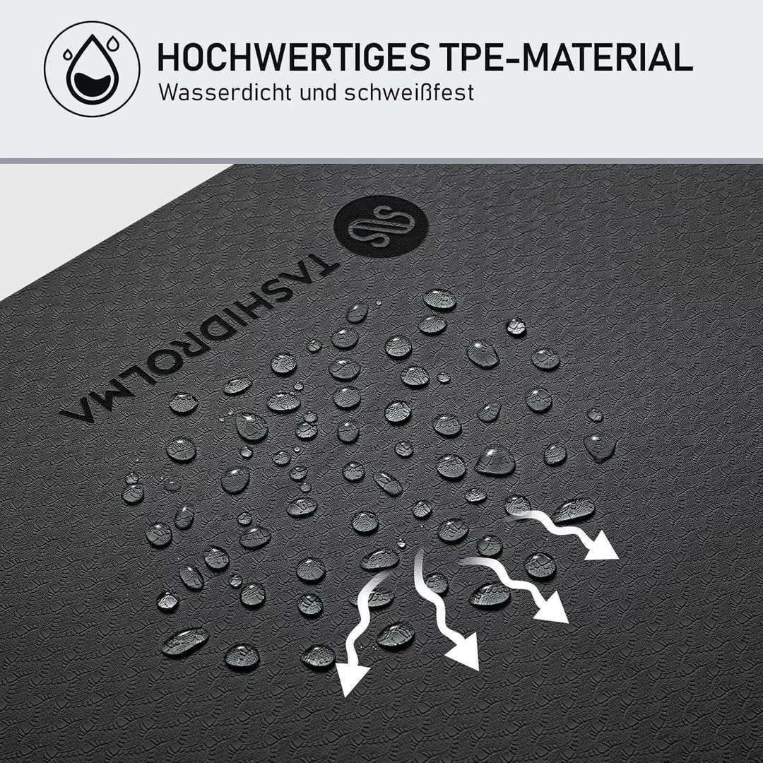 Yogamatte Rutschfest, Gymnastikmatte Mit Tragegurt, Sportmatte Für Fitnessstudio, Zuhause, Reisen, 1