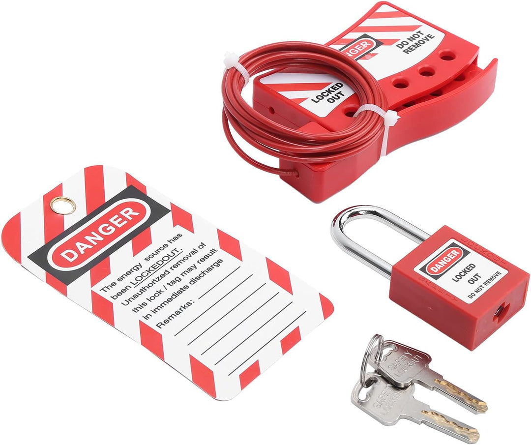 Lockout Tagout Lock Kit Elektrisches Lockout/TAGOUT KIT Lockout Lock Set mit Vorhängeschloss Warnsch