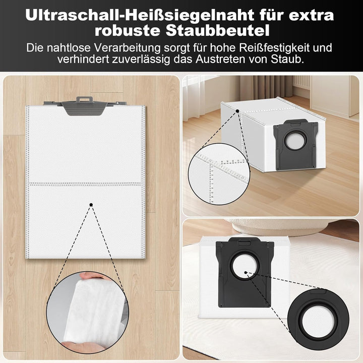 14 Stück Ersatz-Staubsaugerbeutel für Dreame L20 Ultra / X30 / X40 Ultra / X50 Ultra Complete, L10 /