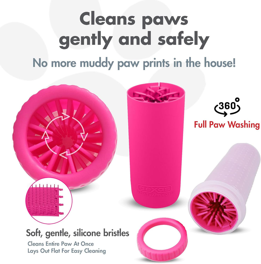 Dexas MudBuster tragbarer Hundepfotenreiniger, Grösse L, pink (PW720233) Pink Large, Pink Large