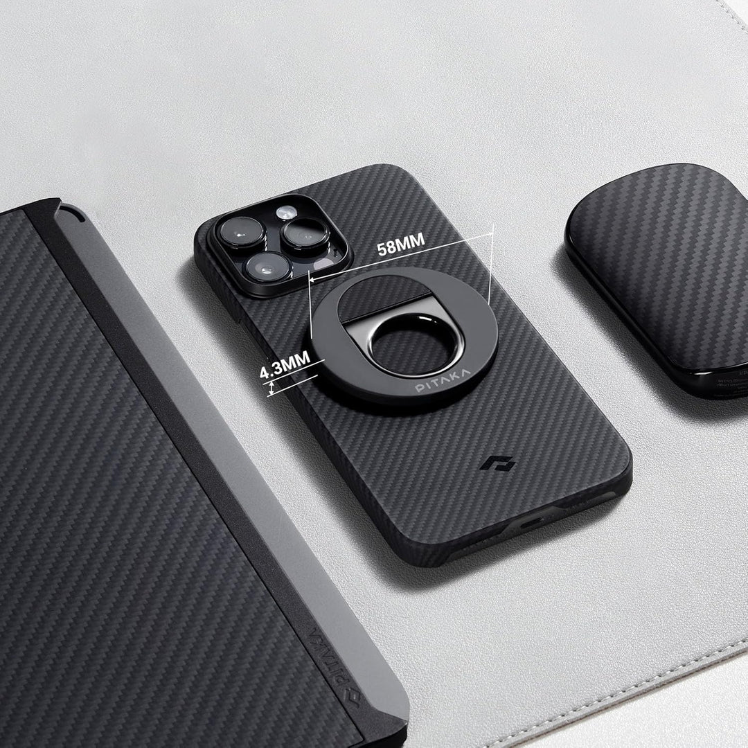 PITAKA Handy Ring Halterung Kompatibel mit Magsafe Magnetischer Griff Ring Halter mit NFC Funktion E