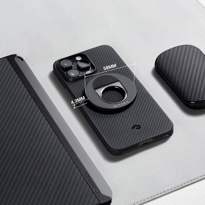 PITAKA Handy Ring Halterung Kompatibel mit Magsafe Magnetischer Griff Ring Halter mit NFC Funktion E