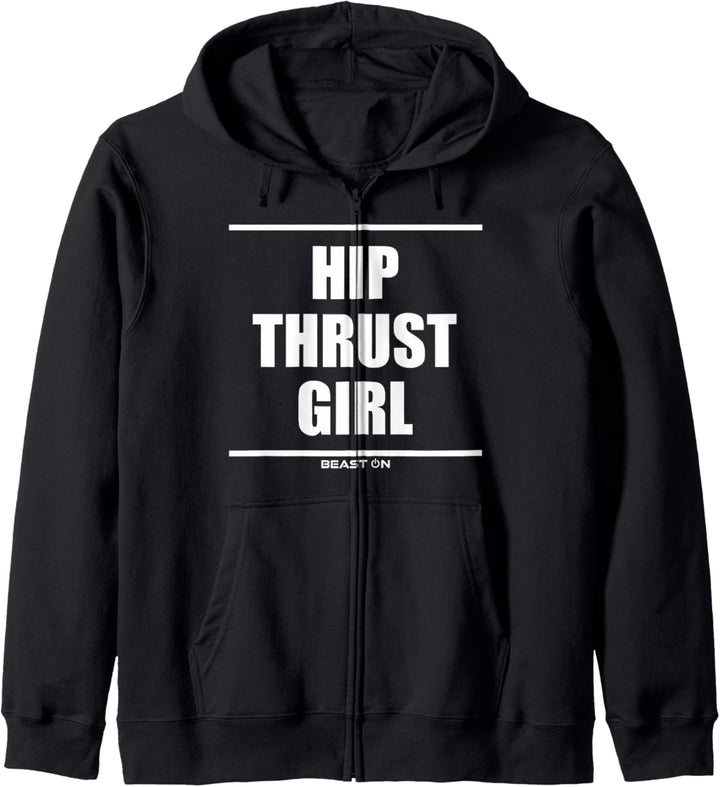 Hip Thrust Girl Bodybuilding Fitness Gym Motivation Sprüche Kapuzenjacke