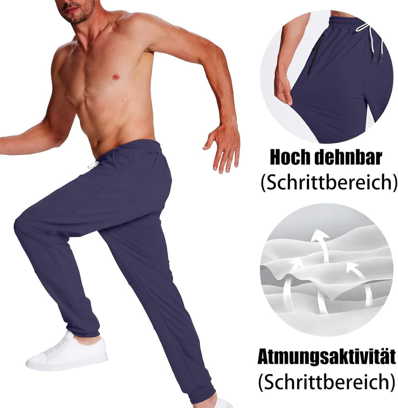 FEDTOSING Jogginghose Herren Fitness Spotshose Slim Fit Trainingshose Sweatpants Chino Baumwolle Tas