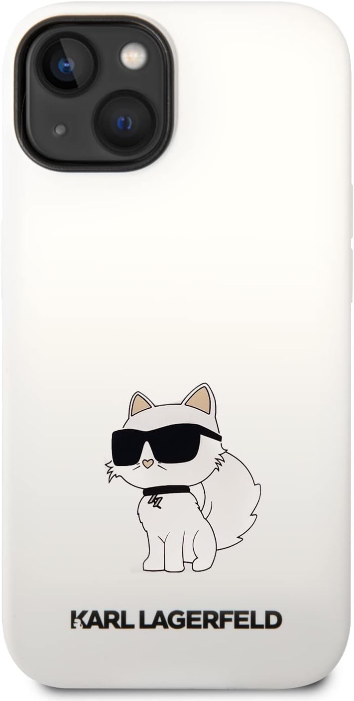 KARL LAGERFELD KLHCP14MSNCHBCH Hülle für iPhone 14 Plus 6,7" hardcase Weiss Silic Schwarz, Schwarz