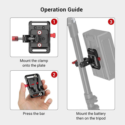 SMALLRIG Mini V Mount Battery Plate Batterie Platte mit Super Klemme, Kompatibel mit für SmallRig fü