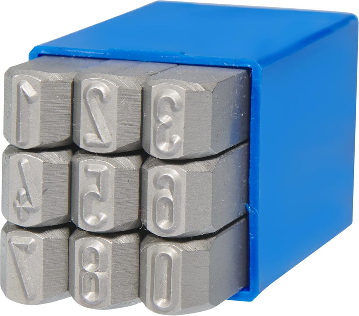 GRAVUREM-S Standard Schlagzahlen und -buchstaben 0-9 + A-Z,& (Kombination) / Schrifthöhe 10mm 10 mm,