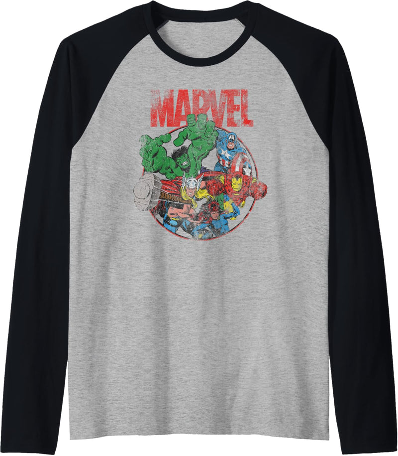 Marvel Sphere Red Raglan