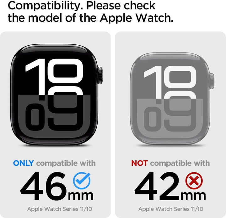 Spigen Rugged Armor Pro Hülle mit Armband Kompatibel mit Apple Watch 11/10 46mm (2025/2024) Vintage
