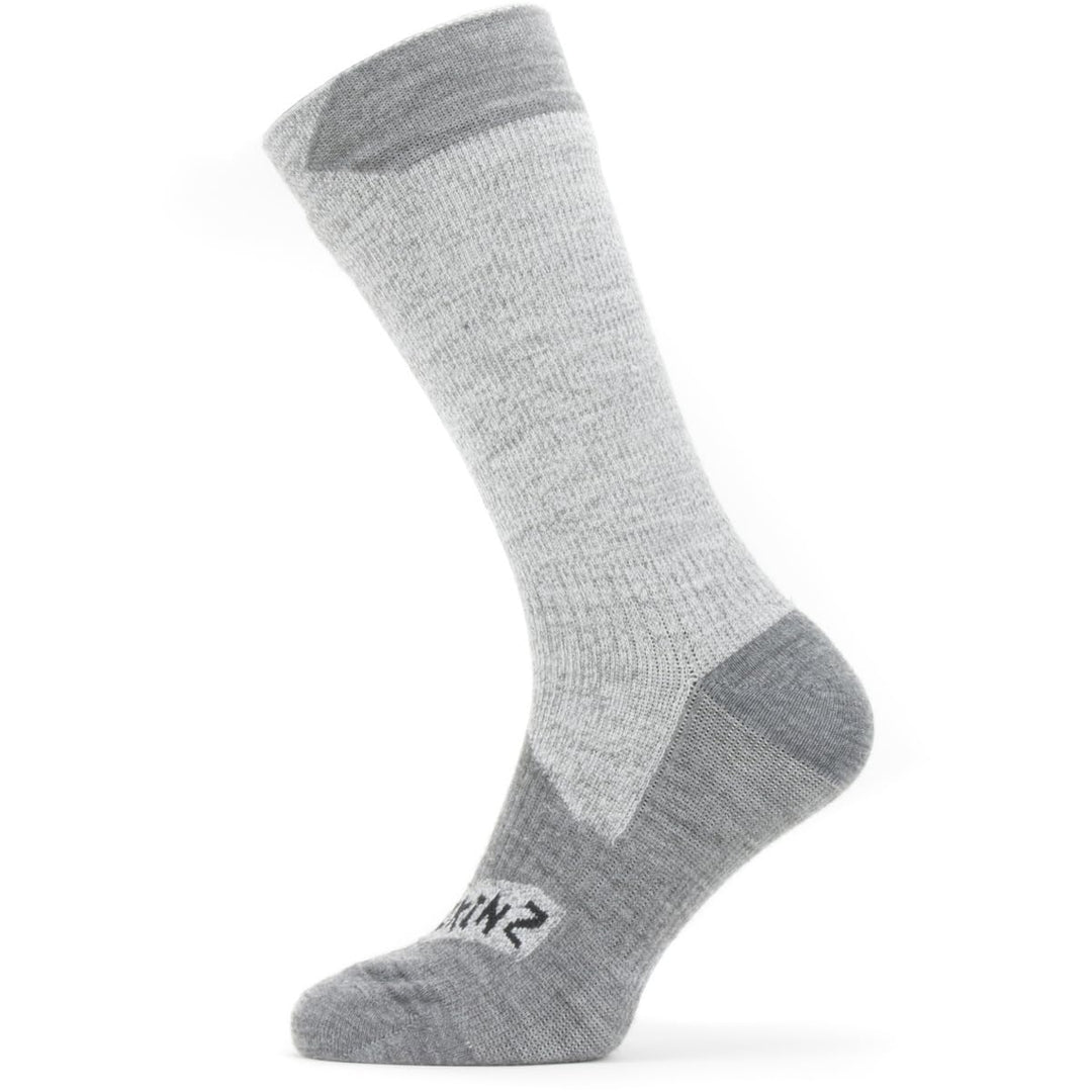 SealSkinz Raynham Waterproof All Weather Mid Length Sock GreyGrey Marl Unisex S XL Grey/Grey Marl, X
