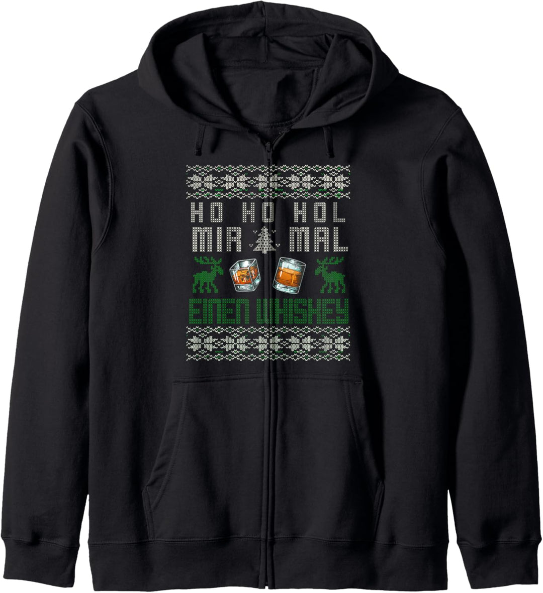 Whiskey Scotch Lustiges Weihnachts Kostüm Ugly Christmas Kapuzenjacke