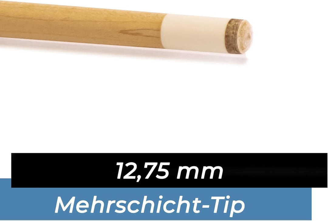 Robertson Billardqueue, R-Serie, Poolbillard Cue, 12,75‘ Mehrschicht Profi-Tip, Leinenband, Quick-Jo