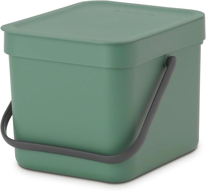 Brabantia Bioeimer, Tannengrün, 6 Liter Fir Green 6 Liter Mülleimer, Fir Green 6 Liter Mülleimer